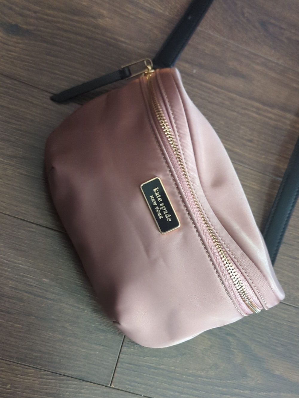 kate spade Dusty Mauve Mini Belt Bag with Black Strap - Picture 7 of 12